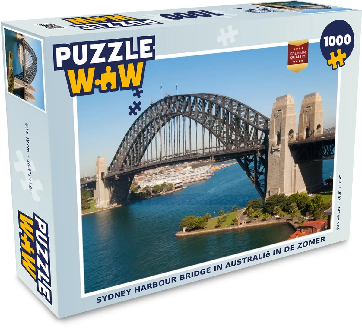 PuzzleWow Sydney Harbour Bridge Legpuzzel 1000 Stuks - Multicolor