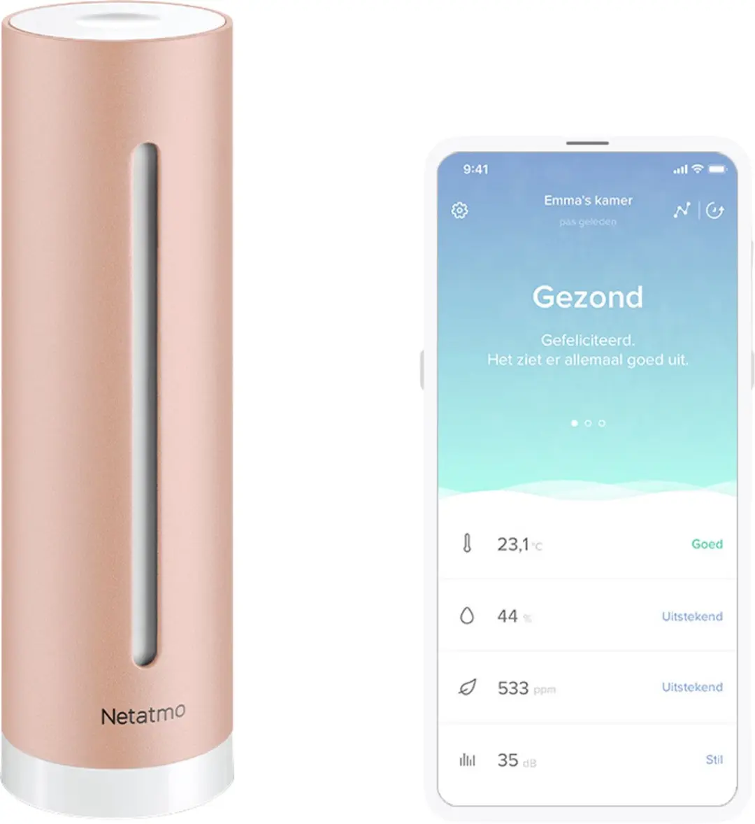 Netatmo Gezond Thuis Coach Roze