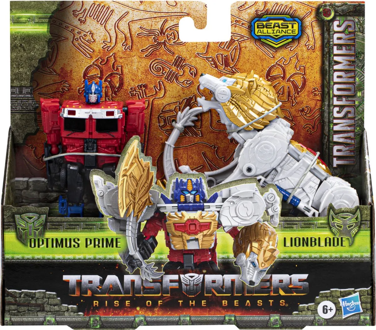 Transformers Rise of the Beasts Beast Alliance Combiner Optimus Prime & Lionblade 13cm - Multicolor