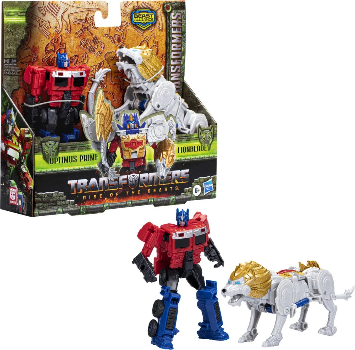 Transformers Rise of the Beasts Beast Alliance Combiner Optimus Prime & Lionblade 13cm - Multicolor