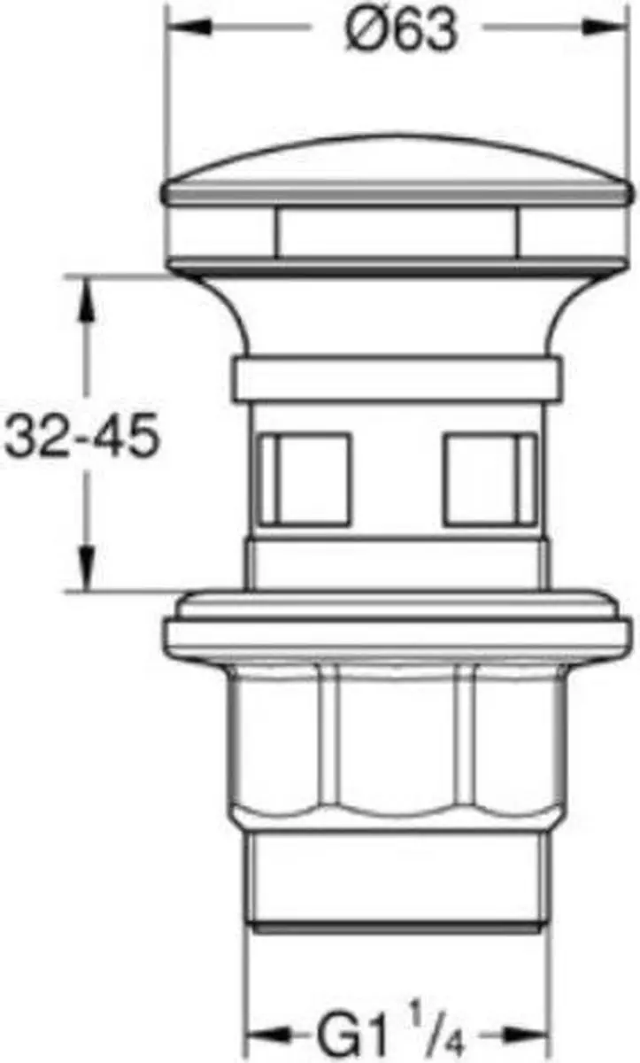 Grohe Push Open Waste Chroom - afbeelding 4 van 5