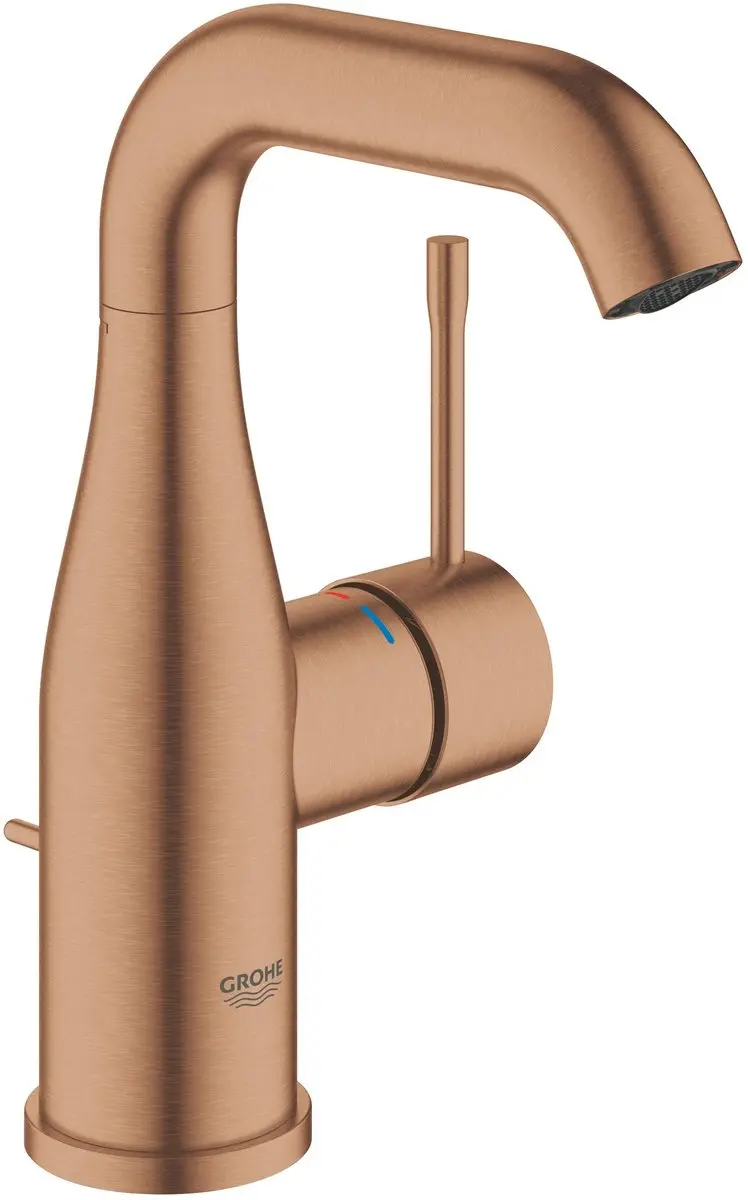 GROHE Essence Wastafelmengkraan - Medium uitloop - Met trek-waste - Sunset gold (mat brons) - 23462DL1