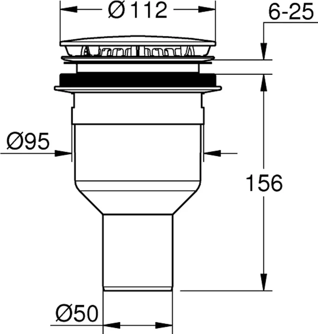 Grohe Waste Set 115mm - Chroom - afbeelding 3 van 3