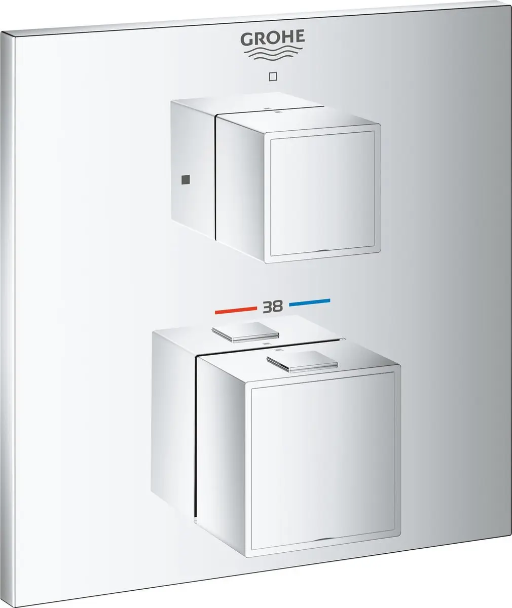 GROHE Grohtherm Cube inbouw douchekraan - Opbouwdeel - Met 1 uitgang - chroom