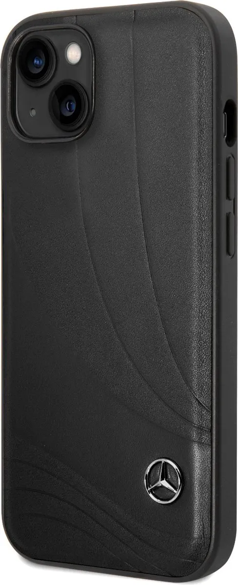Mercedes-Benz iPhone 14 Plus Hoesje - Zwart Stars Leather - afbeelding 6 van 6