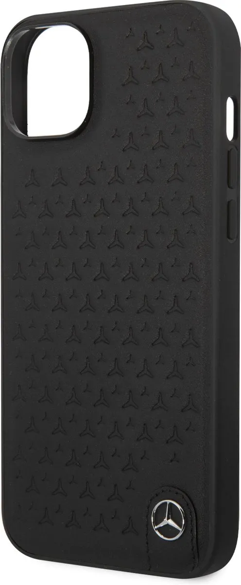 Mercedes-Benz iPhone 14 Plus Hoesje - Zwart Stars Leather