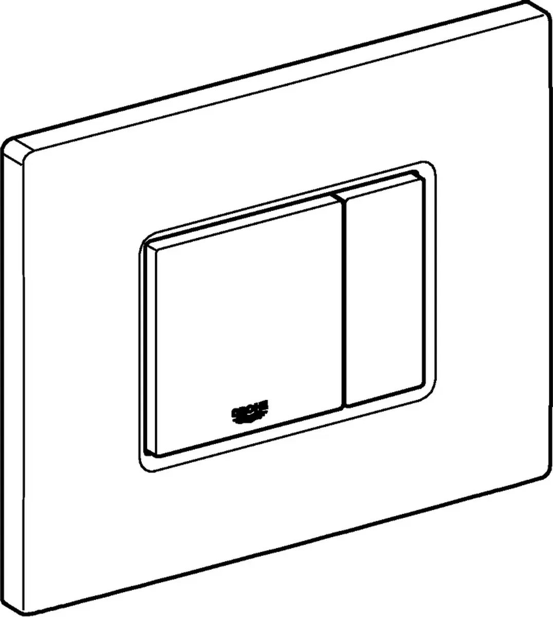 Grohe Even Bedieningsplaat 38966KV0 - Zwart - afbeelding 2 van 6