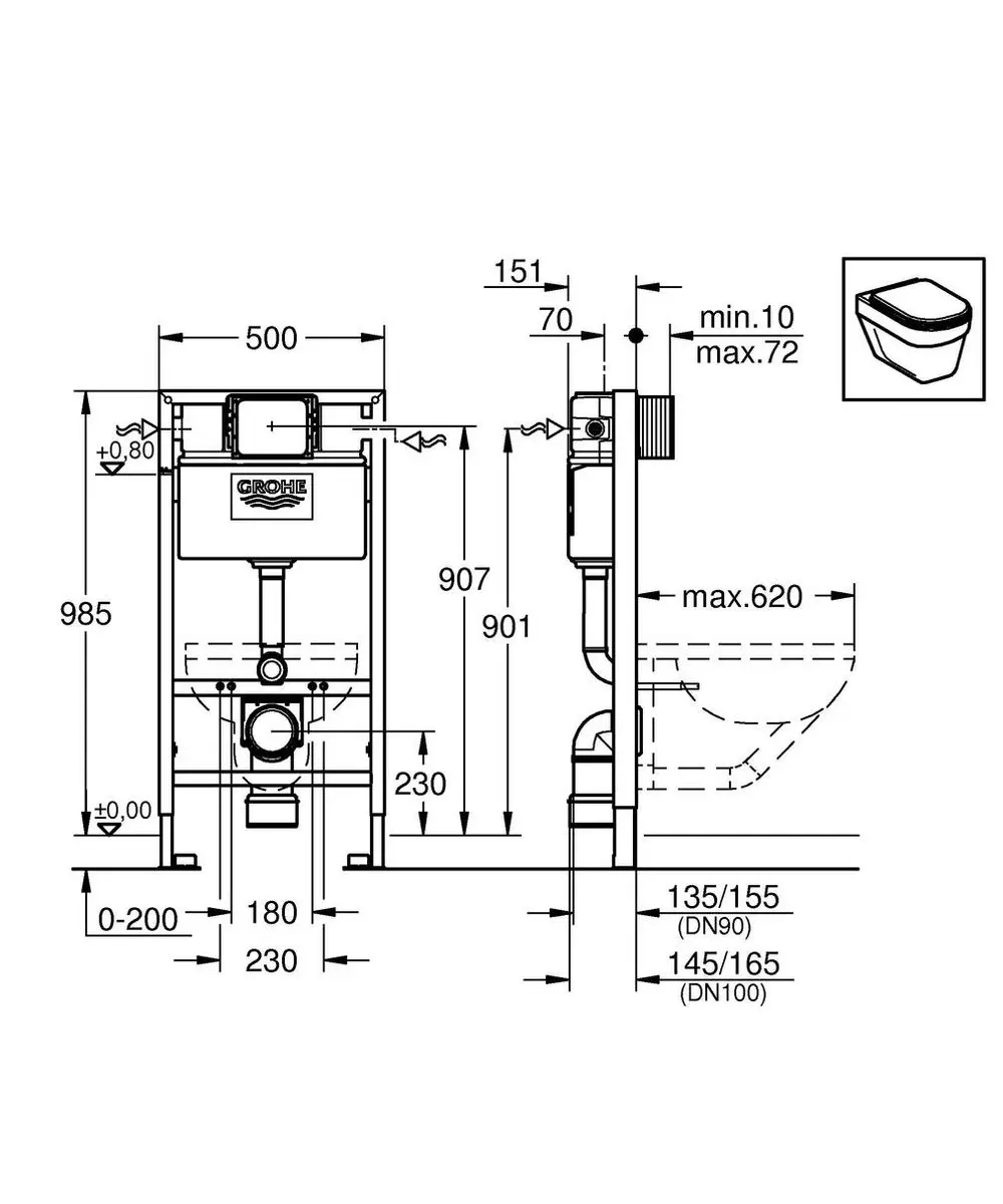 GROHE Rapid SL Inbouwreservoir 1,00m - afbeelding 6 van 6