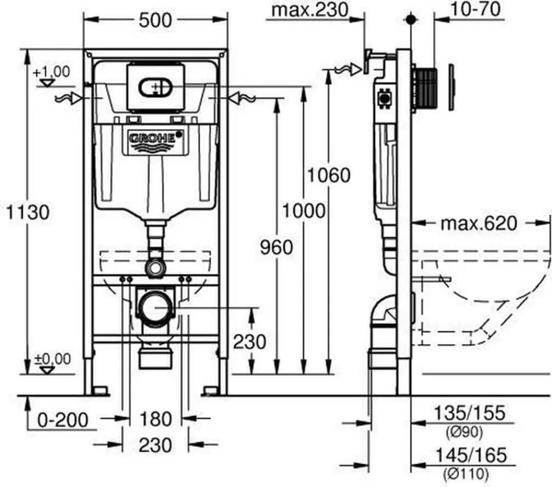 Grohe Solido 38981000 Inbouwreservoir - Chroom - afbeelding 3 van 3