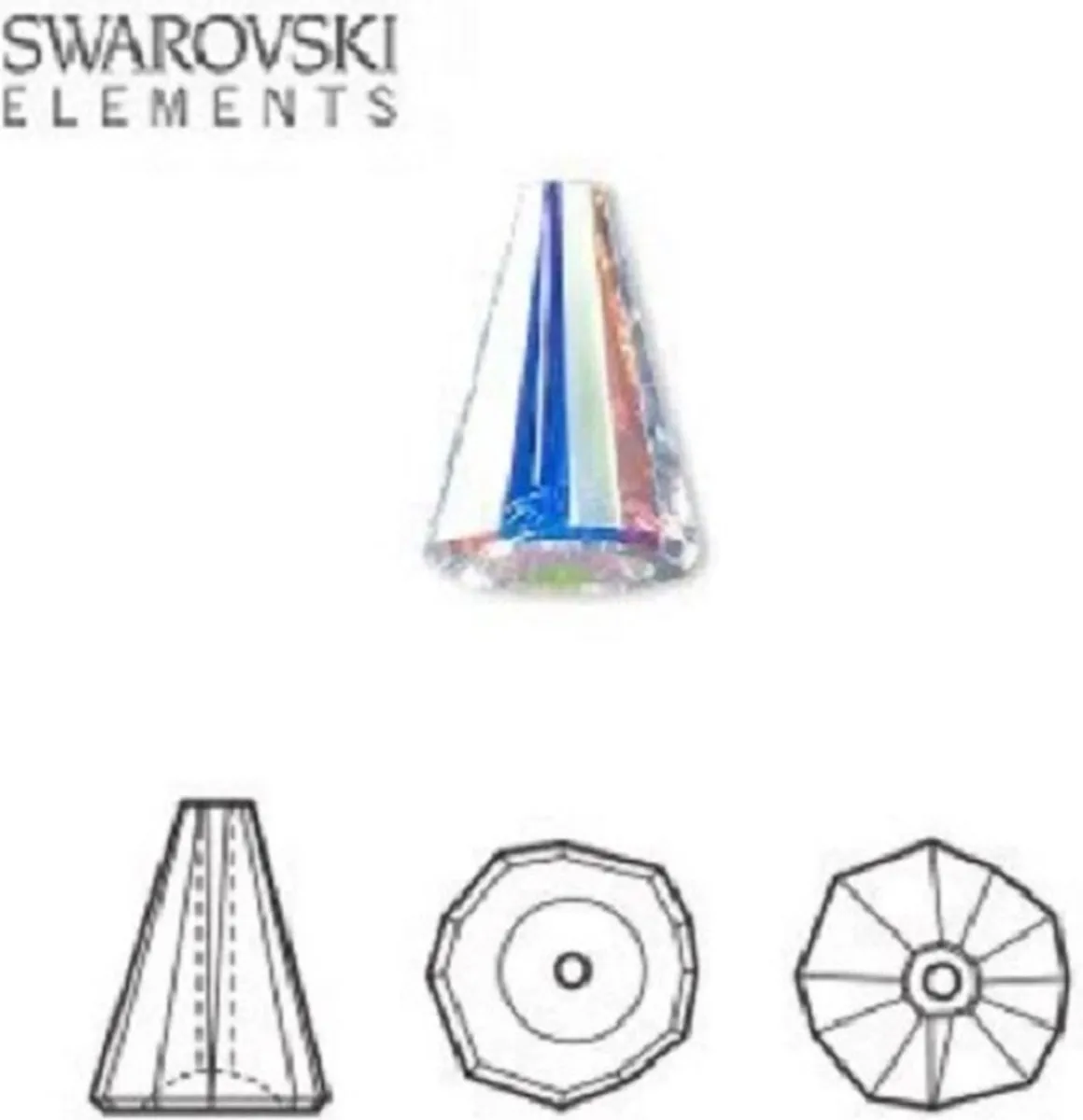Swarovski Elements Artemis Cone 12mm Clear AB
