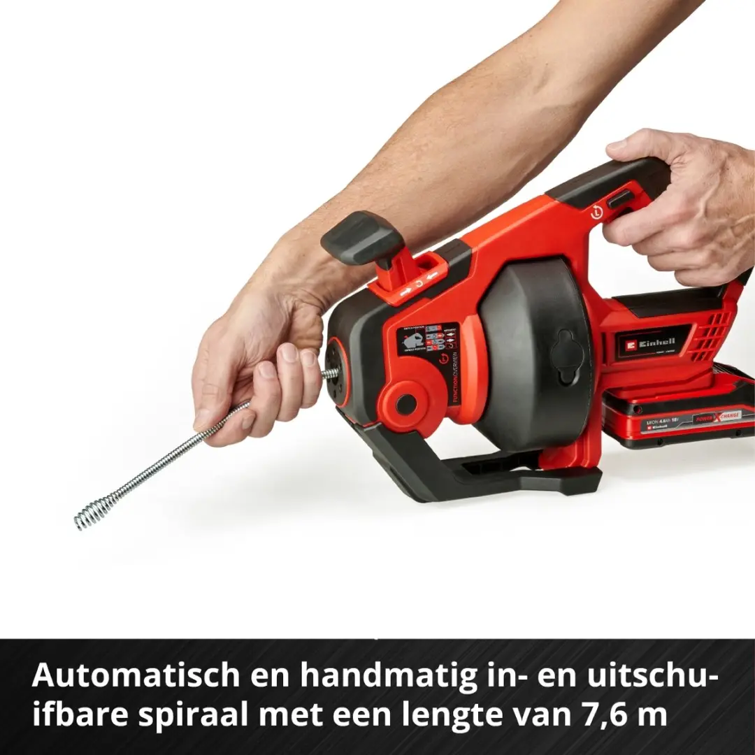 Einhell TE-DA 18/760 Li Solo Accu Rioolontstopper - 18V - afbeelding 5 van 6