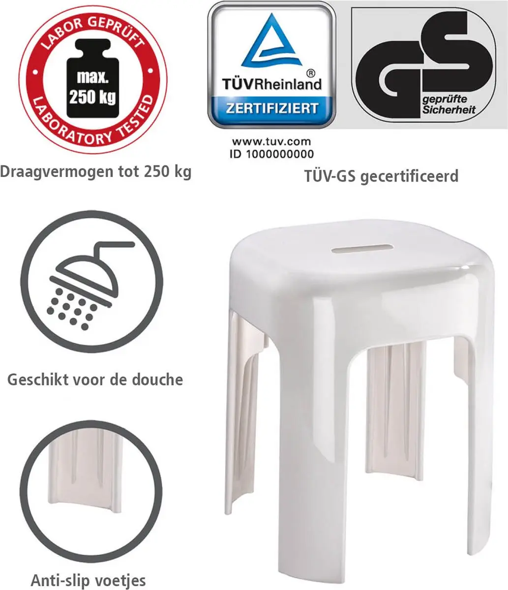 Wenko Alaska Douchekruk 37x45cm Wit - afbeelding 5 van 6