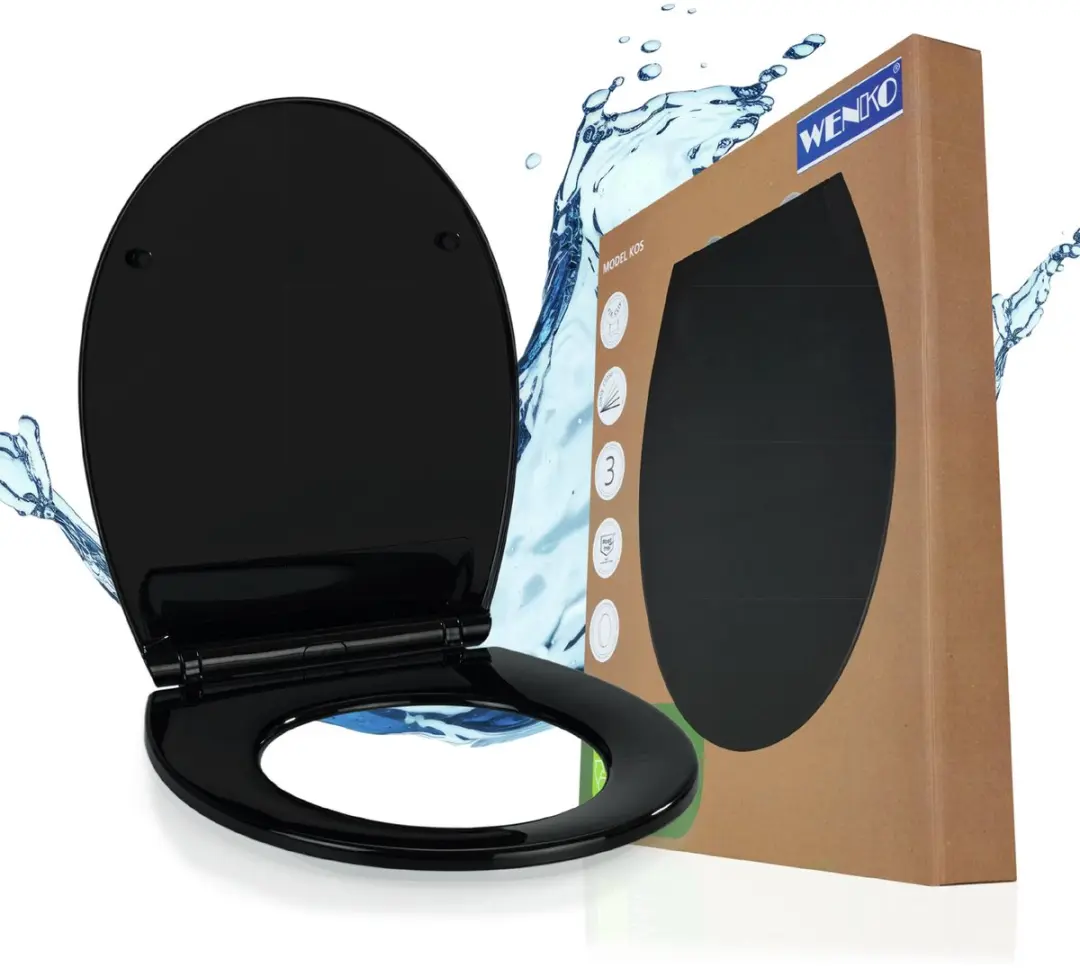 Wenko Kos WC-bril Zwart - Softclose - afbeelding 6 van 6