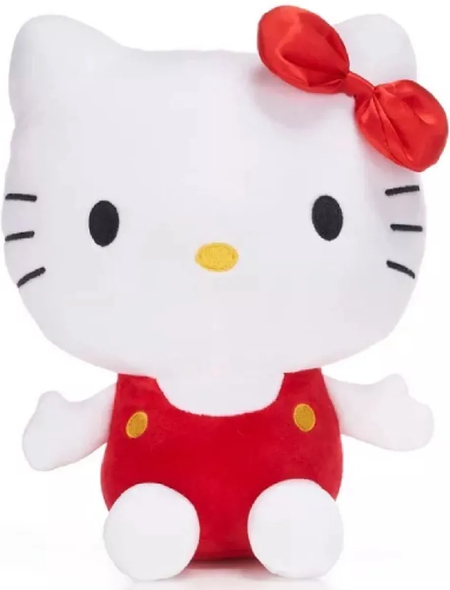 Hello Kitty Zittend Pluche Knuffel 18cm