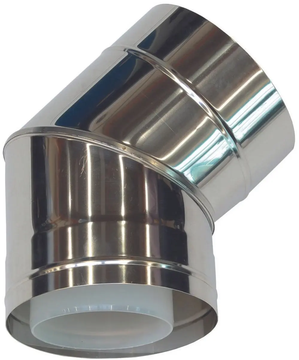Vaillant Bocht 45 graden 110/160 mm voor gevelverlegging konz. PP/roestvrij staa