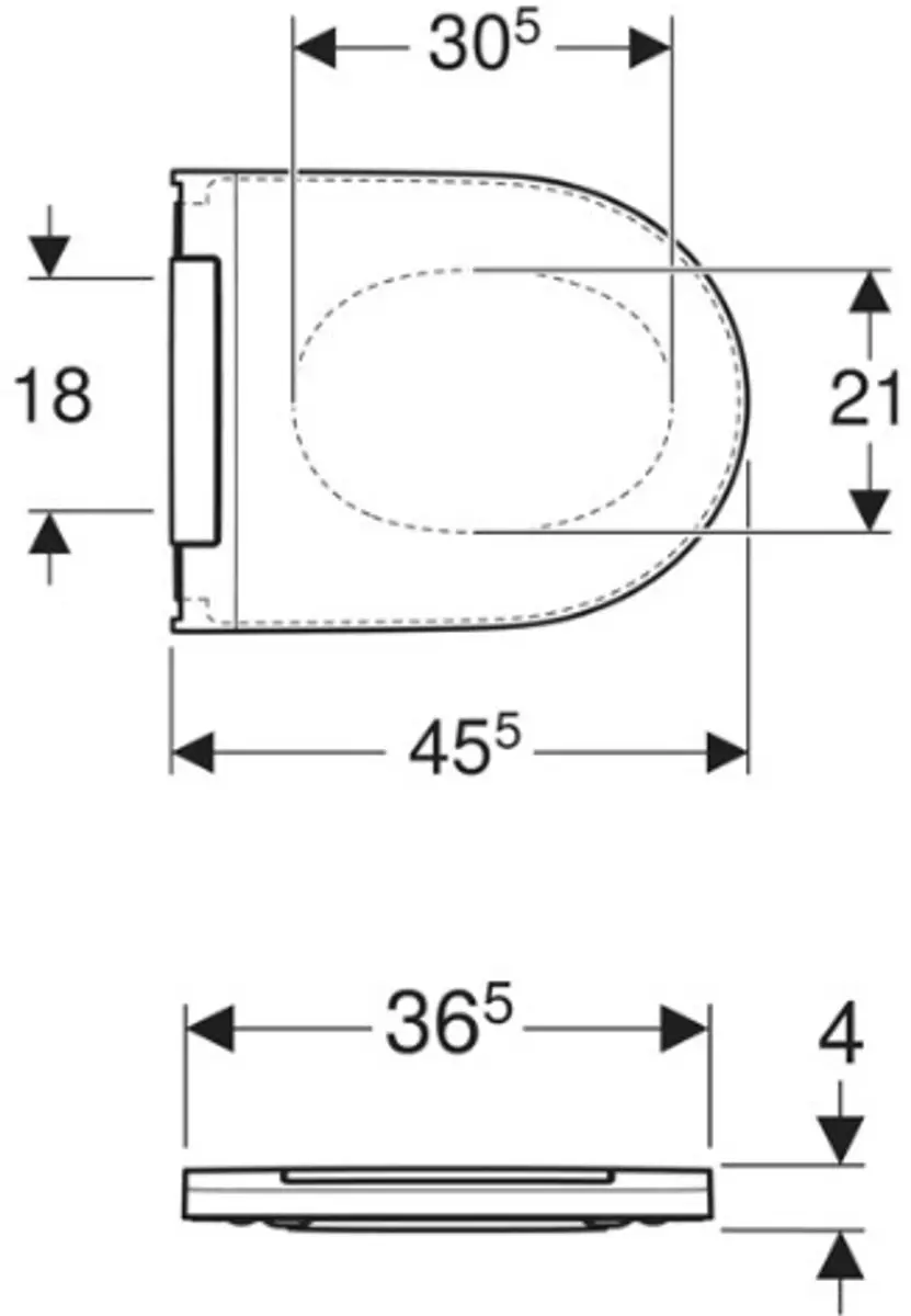 Geberit ONE Toiletzitting Softclose 243.989.21.2 - Wit - afbeelding 3 van 3
