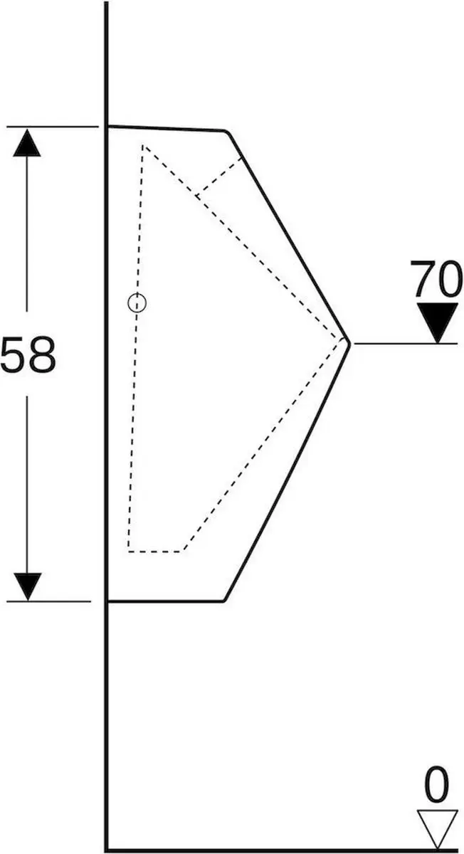 Geberit 300 Urinoir 32.5x30cm - Wit - afbeelding 5 van 6
