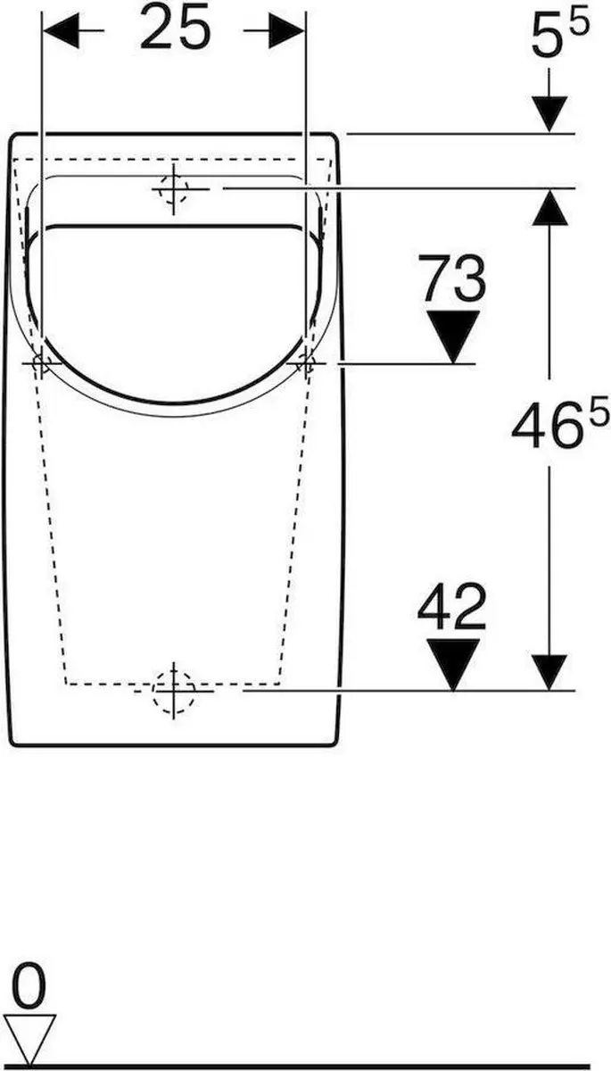 Geberit 300 Urinoir 32.5x30cm - Wit - afbeelding 4 van 6