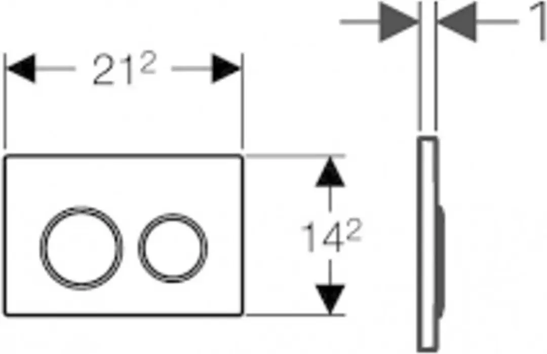Geberit Omega20 Bedieningsplaat - Mat Chroom - afbeelding 2 van 5