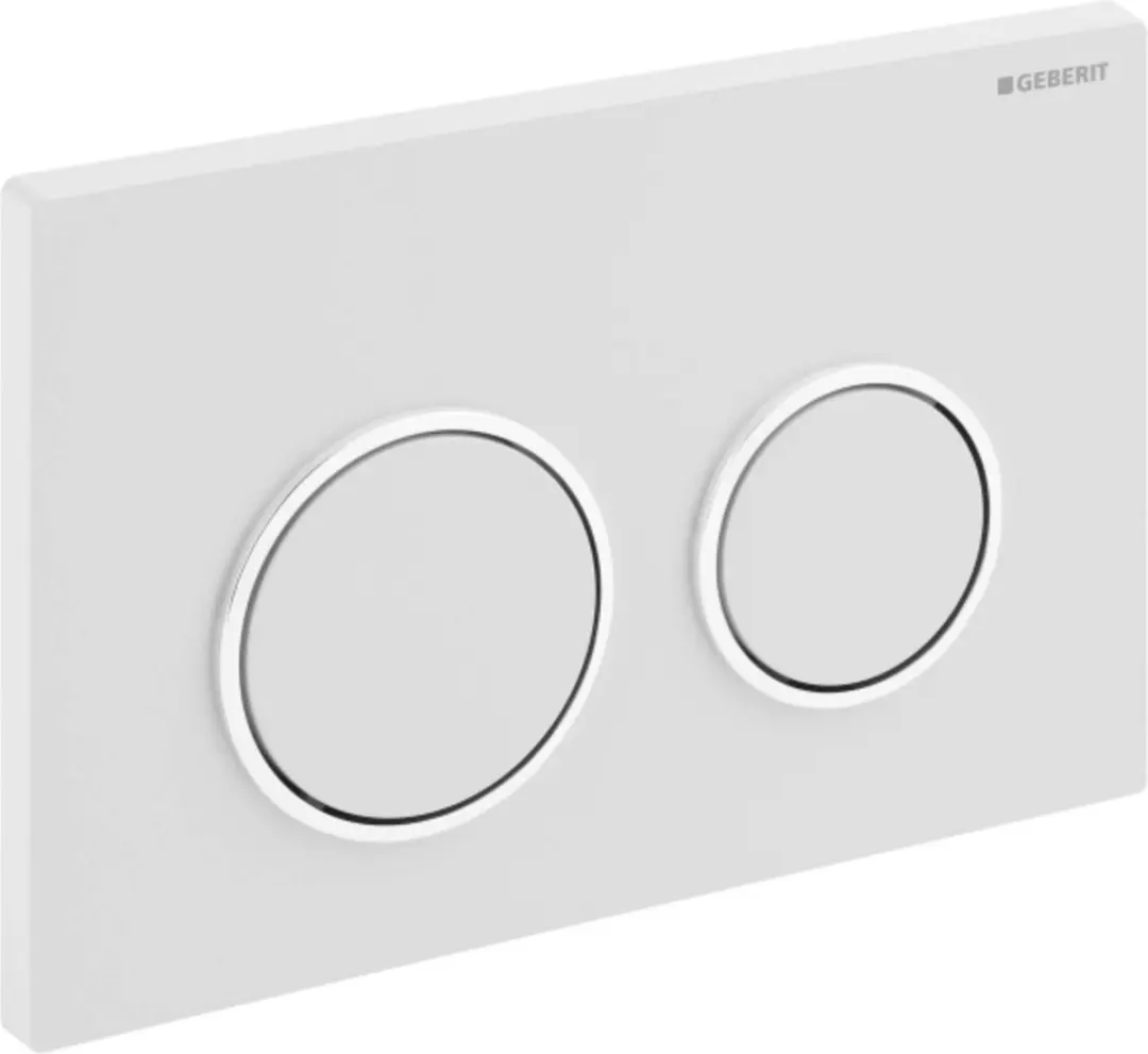 Geberit Omega20 Bedieningsplaat 2-toets - Wit/Chroom - afbeelding 3 van 5