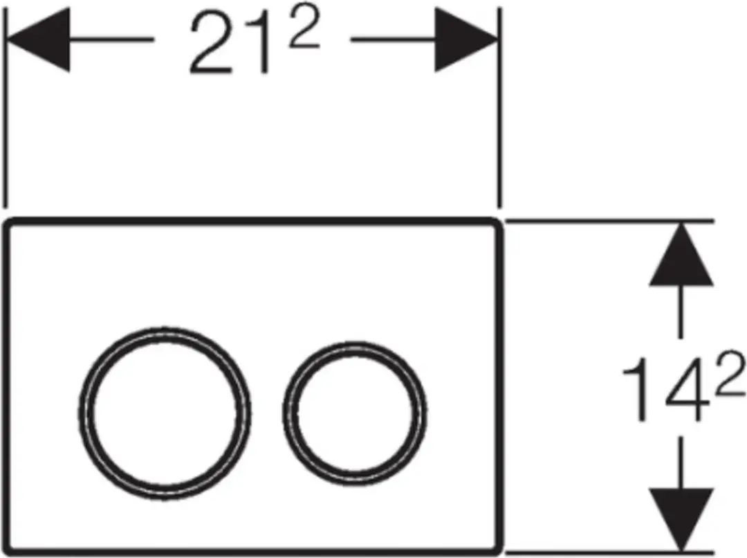 Geberit Omega20 Bedieningsplaat 2-toets - Wit/Chroom - afbeelding 2 van 5