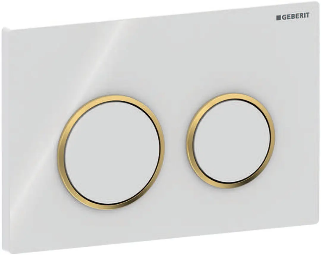 Geberit Omega20 Bedieningspaneel 115.085.KK.1 - Wit/Goud - afbeelding 2 van 4