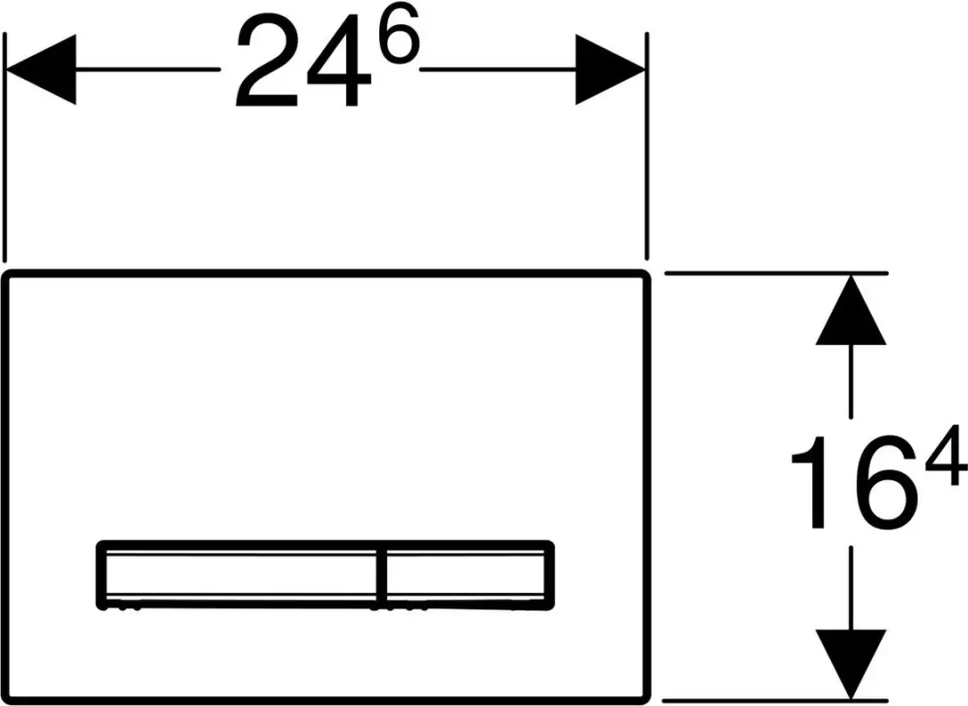 Geberit Sigma50 Bedieningsplaat 2-toets - Chroom - afbeelding 2 van 3