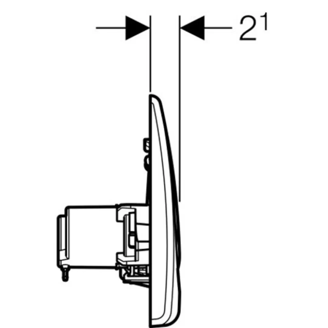 Geberit Urinoir Bedieningsplaat 115.820.11.5 - Mat wit - afbeelding 3 van 6