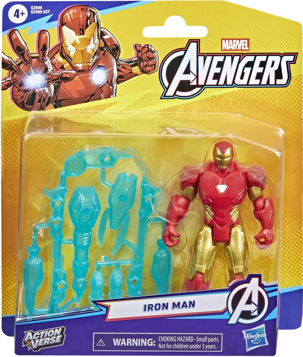 Marvel Avengers ActionVerse Iron Man Actiefiguur 11cm - Multi - afbeelding 2 van 6