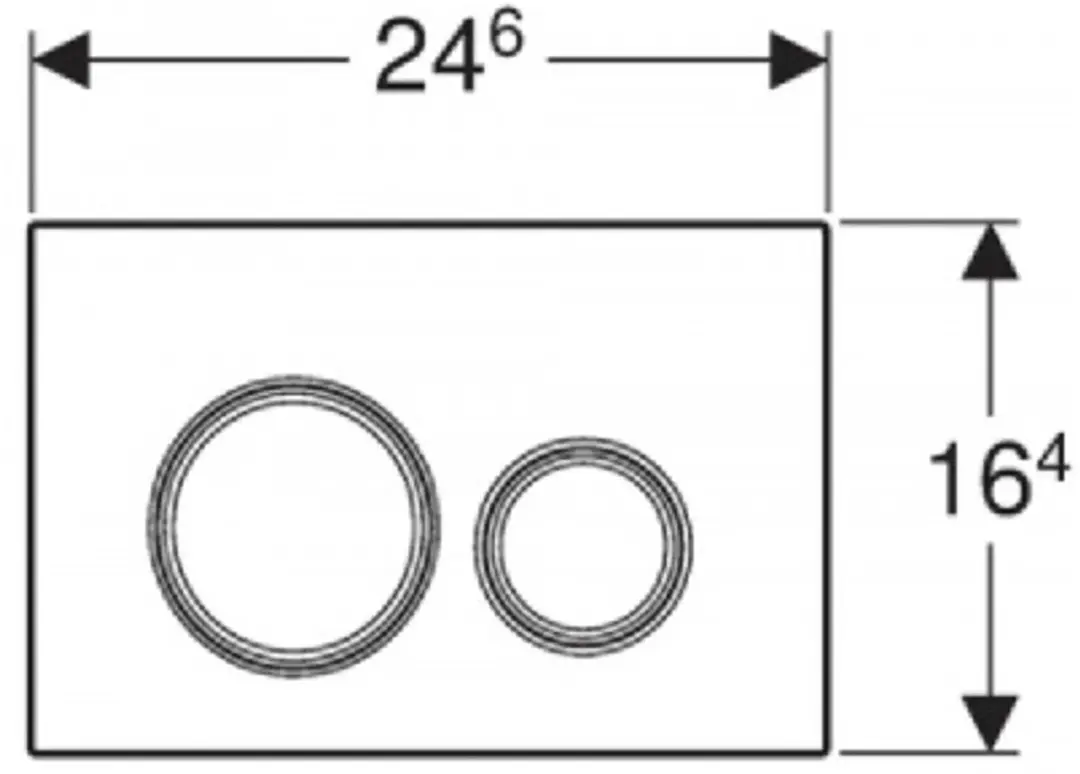 Geberit Sigma21 Trekkerplaten - Glanzend chroom - afbeelding 2 van 3