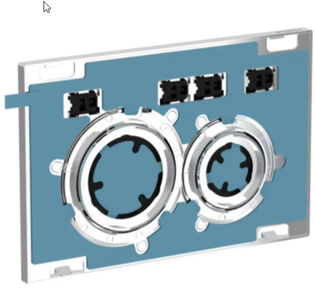 Geberit Sigma21 Trekkerplaten - Glanzend chroom - afbeelding 3 van 3