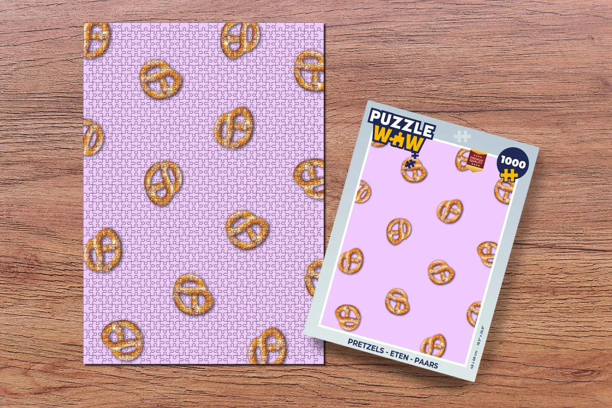 PuzzleWow Pretzels Legpuzzel 1000 Stuks - Paars