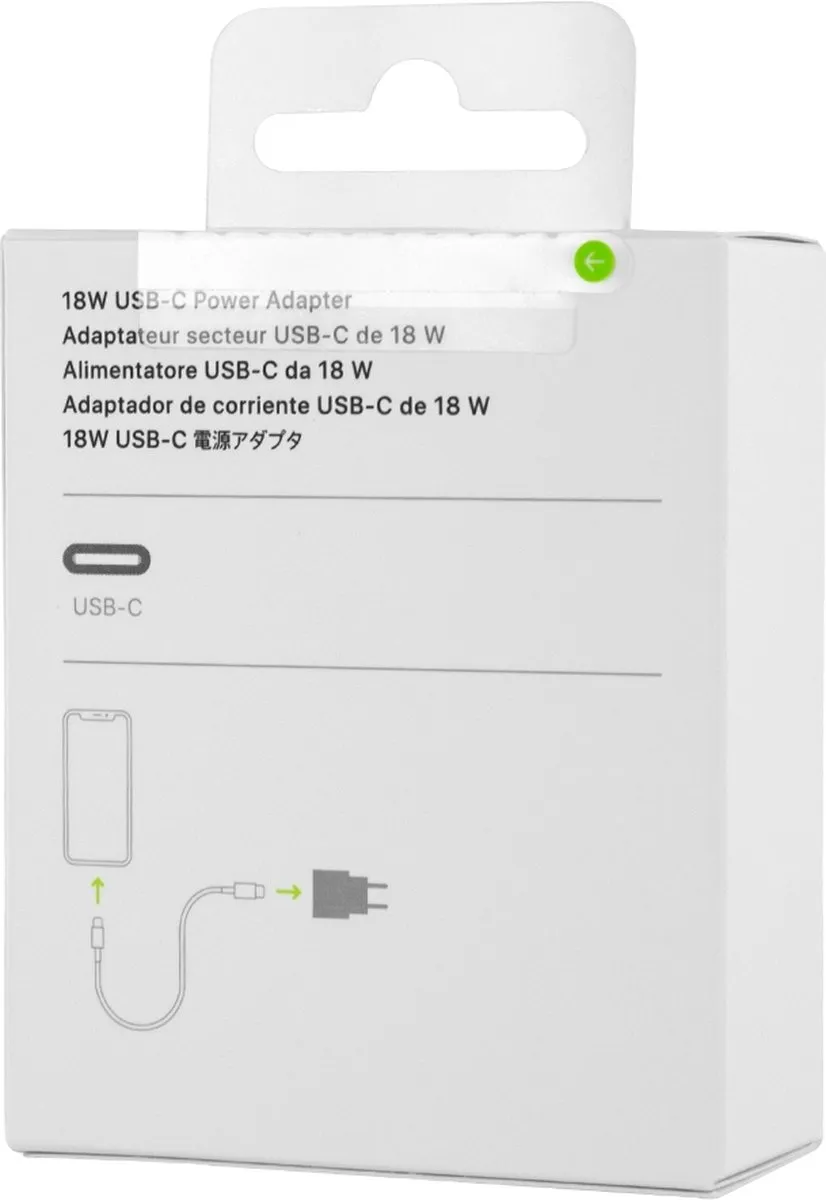 Apple 18W USB-C Snellader MU7V2ZM/A - Wit