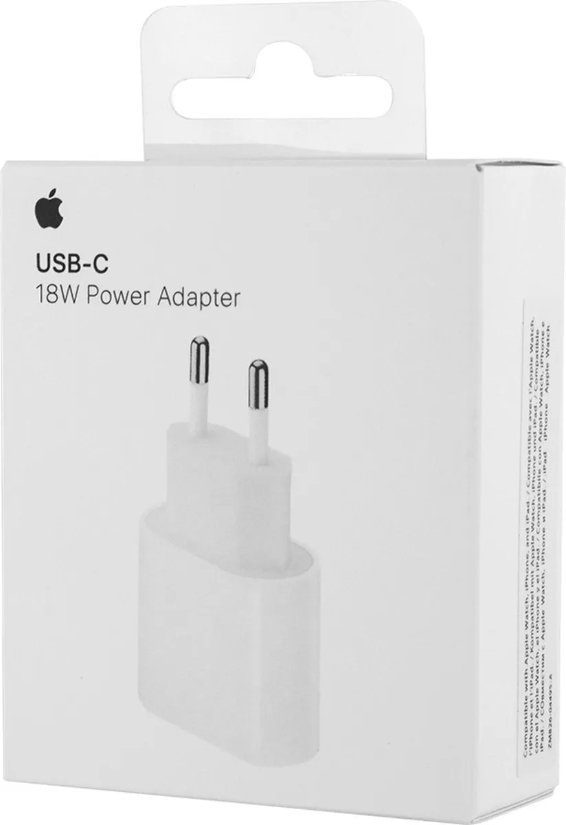 Apple 18W USB-C Snellader MU7V2ZM/A - Wit - afbeelding 6 van 6