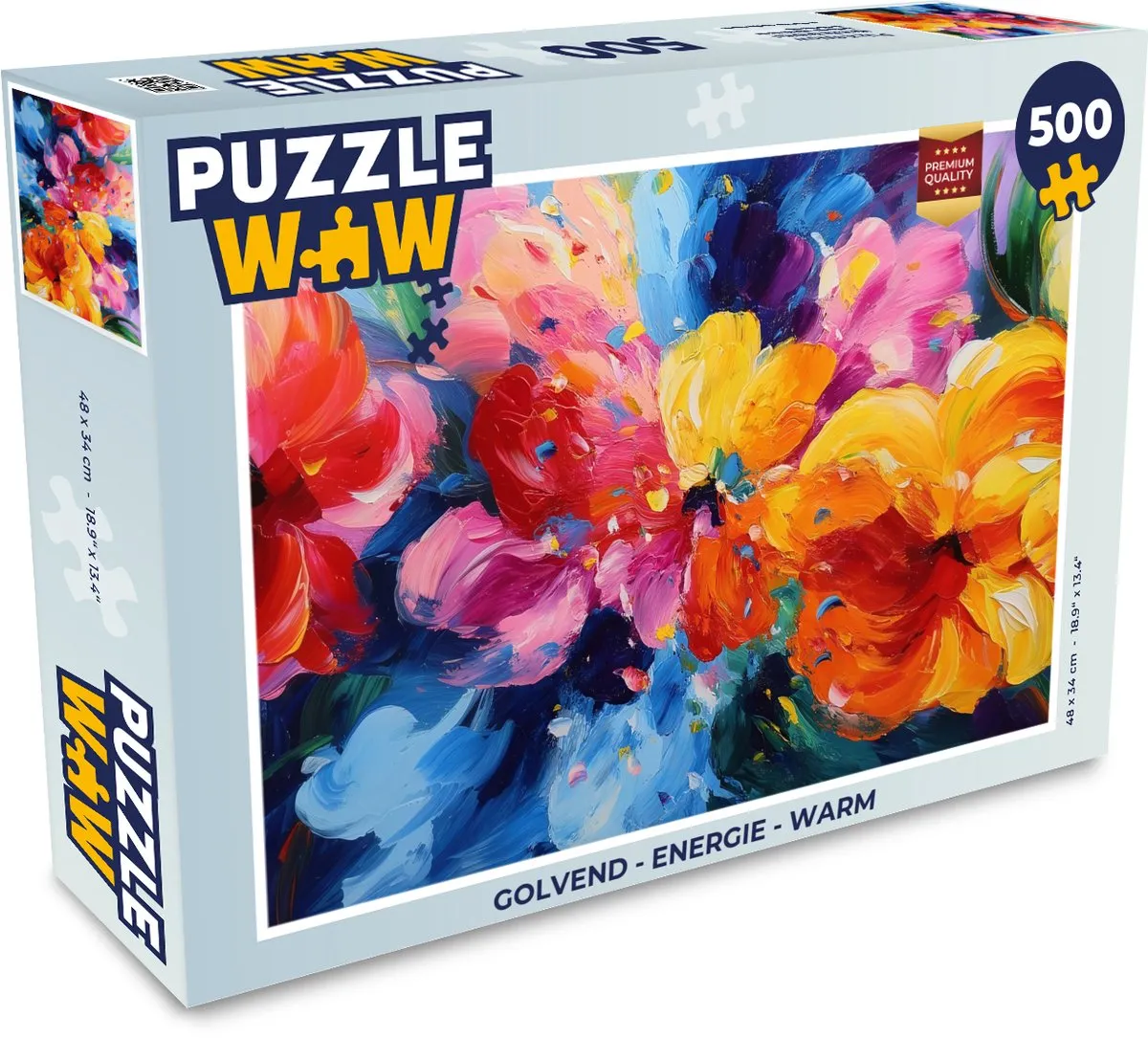 PuzzleWow Golvend Energie Legpuzzel 500 Stuks - Verf Golvend