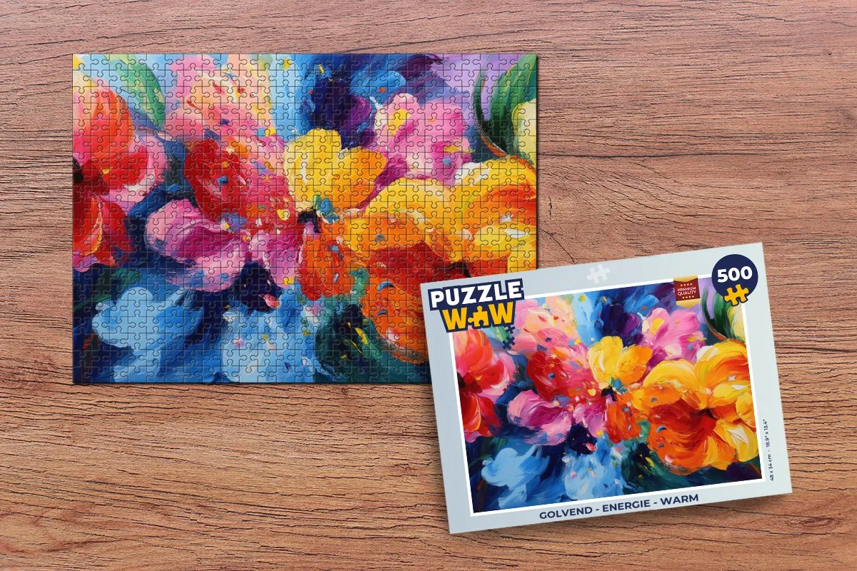 PuzzleWow Golvend Energie Legpuzzel 500 Stuks - Verf Golvend