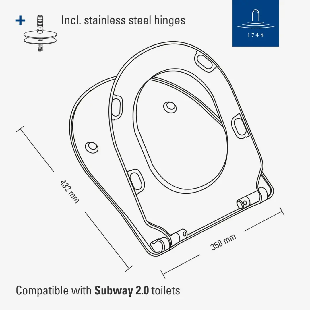 Villeroy & Boch Subway 2.0 Closetzitting Slimseat Wit - afbeelding 6 van 6