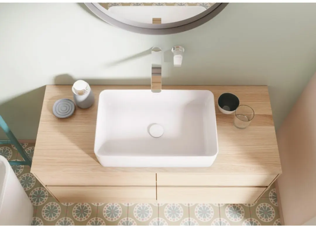Villeroy & Boch Collaro Opzetwastafel 56x36cm Wit - afbeelding 2 van 6