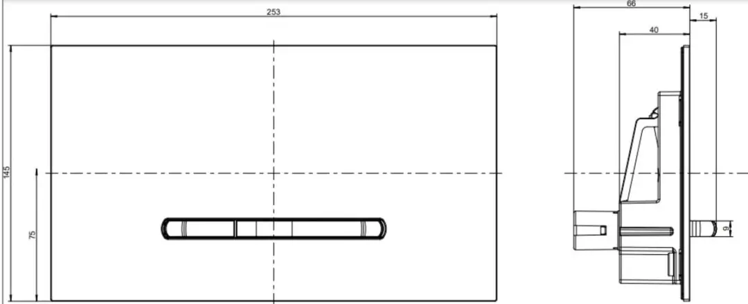 Villeroy & Boch ViConnect E300 Bedieningsplaat - Zwart - afbeelding 3 van 6