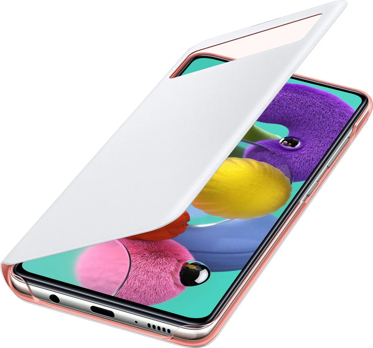 Samsung S-View Wallet Cover Galaxy A51 - Wit