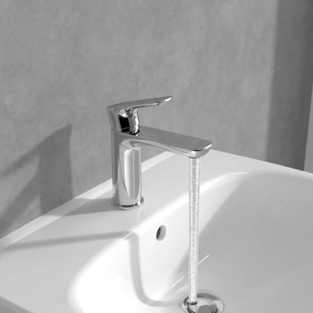Villeroy & Boch O.novo Eengreeps Wastafelmengkraan Chroom - afbeelding 2 van 6