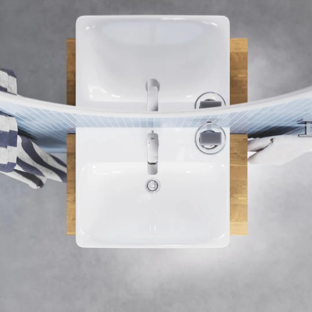 GROHE Dice wastafelmengkraan M-Size 5L/min Chroom - afbeelding 6 van 6