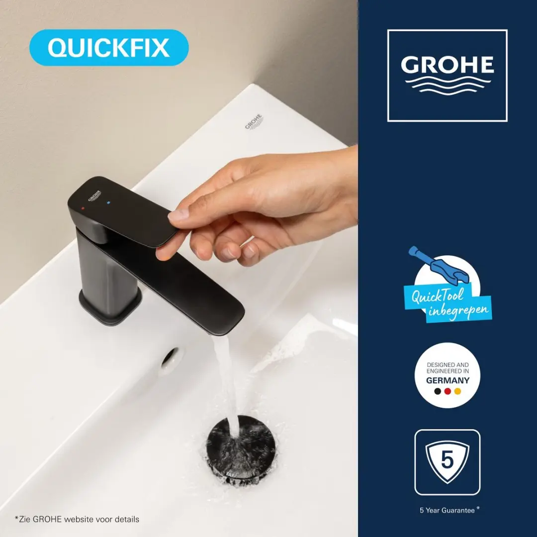 GROHE Dice Wastafelmengkraan M-Size Matte Black - afbeelding 3 van 6
