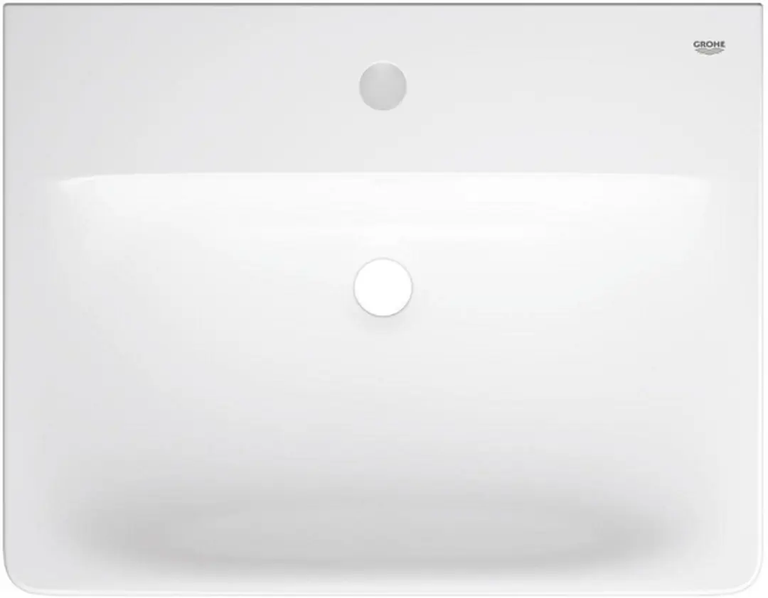 Grohe Euro Ceramic Wastafel 60x47cm - Kraangat & Overloop - Wit - afbeelding 4 van 6