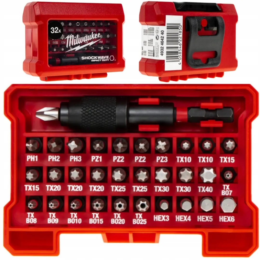 Milwaukee Slagmoer Bitset 32 Delig TORX PH PZ HEX Imbus