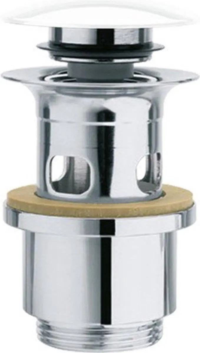 Nemo Go afvoerplug met overloop 5/4" chroom
