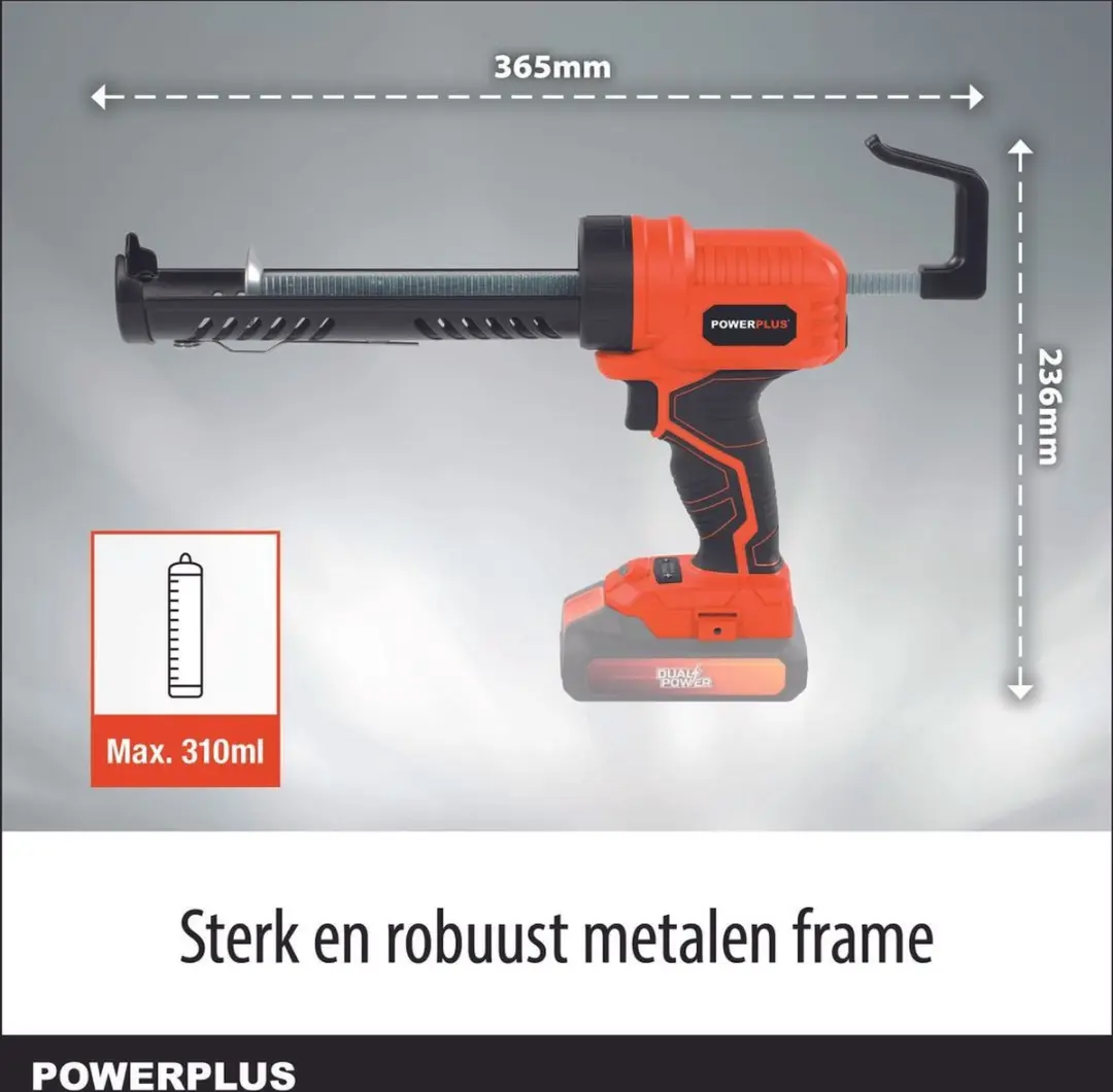 Powerplus Dual Power Kitpistool POWDP7051 - 20V - Oranje - afbeelding 2 van 6