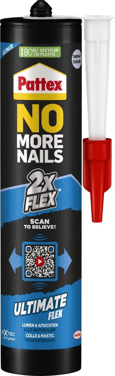 Pattex No More Nails Flex Transparant 308 g Montagekit