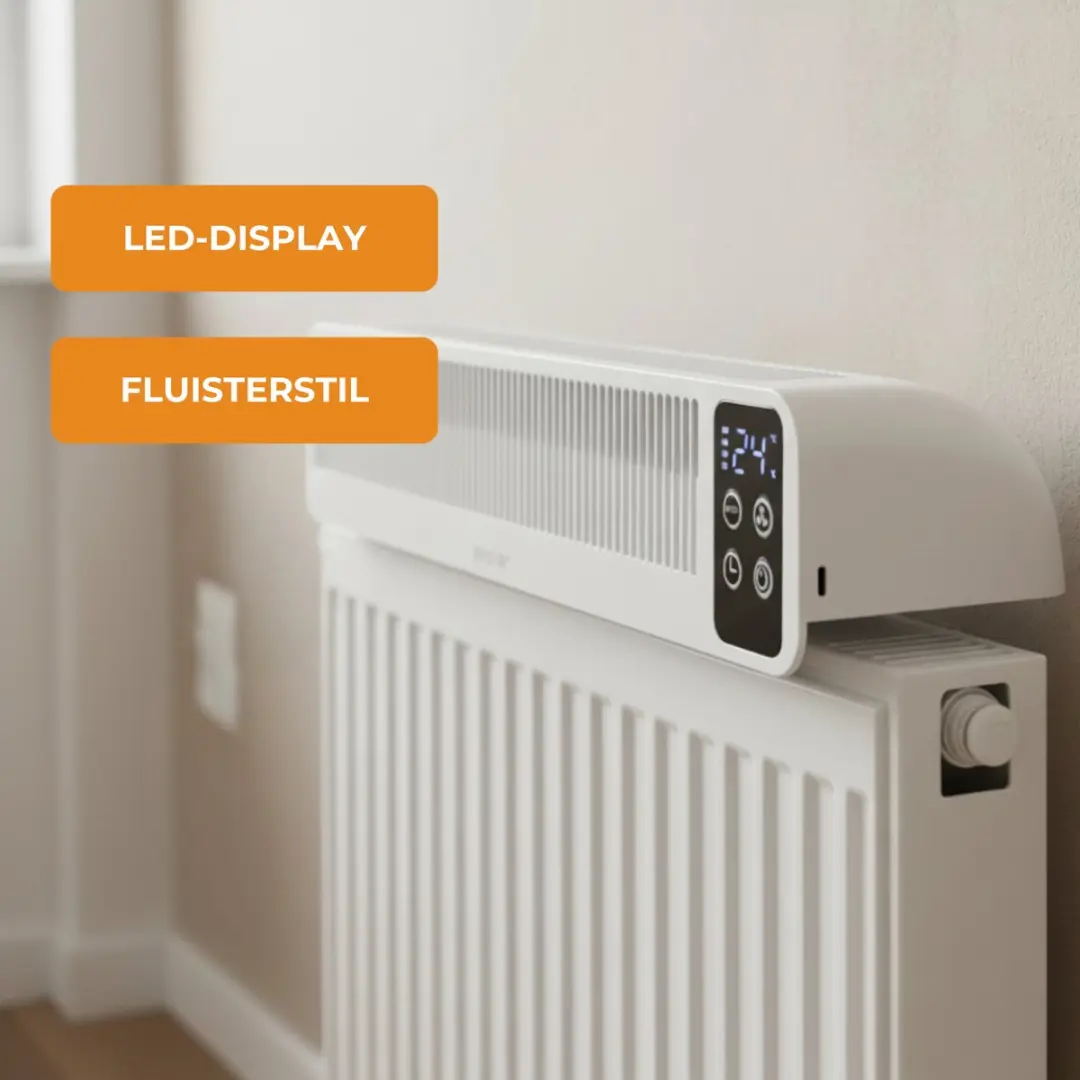 Evolar Radiator Ventilator 3W - Wit - 4 Stuks - afbeelding 4 van 6