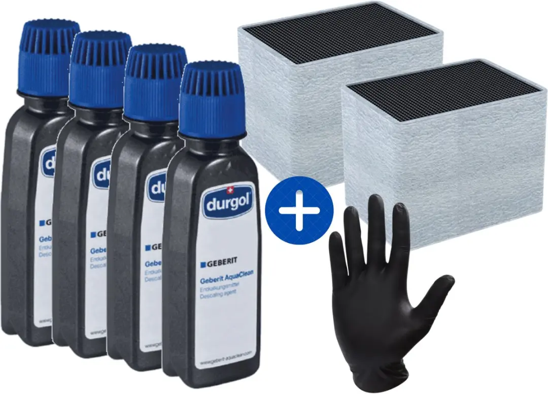 Geberit Aquaclean ontkalkingsmiddel + Keramische Honingraatfilters Type 3 Voor T